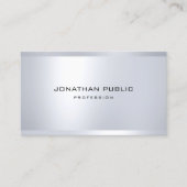 シルバーモダンルックエレガントシンプルプレイングラマー 名刺 (正面)