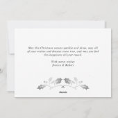 シルバーモダンレタリングクリスマス5 PHOTO Greeting シーズンカード (裏面)