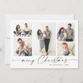 シルバーモダンレタリングクリスマス7 PHOTO Greeting シーズンカード (正面)