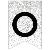 シルバーモダン紙吹雪卒業 バンティングフラッグ (第2の旗)