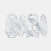 シルバーモダン |大理石結婚式の引き出物ボックス フェイバーボックス (折り畳みなし)