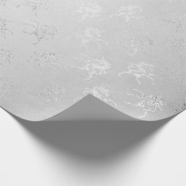 シルバーモノクロ妖精のグレークラブのユニコーン ラッピングペーパー