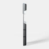 シルバーモノグラムのブラックシルエットゴルファー iPhoneケース (左側面)