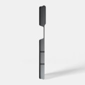 シルバーモノグラムのブラックシルエットゴルファー iPhoneケース (右側面)