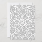 シルバーモノグラムダマスクブライダルシャワー招待状 招待状 (裏面)