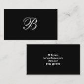 シルバーモノグラムB名刺 名刺 (正面/裏面)