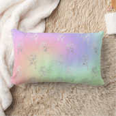 シルバーユニコーンパステルグラデーション ランバークッション (ブランケット)