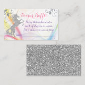 シルバーユニコーンレインボーオムツラッフルチケット 名刺 (正面/裏面)