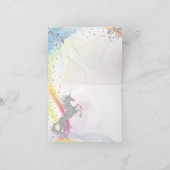 シルバーユニコーンレインボーサンキューカード サンキューカード (内部)