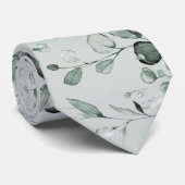 シルバーユーカリ結婚グリーン ネクタイ (ロール)