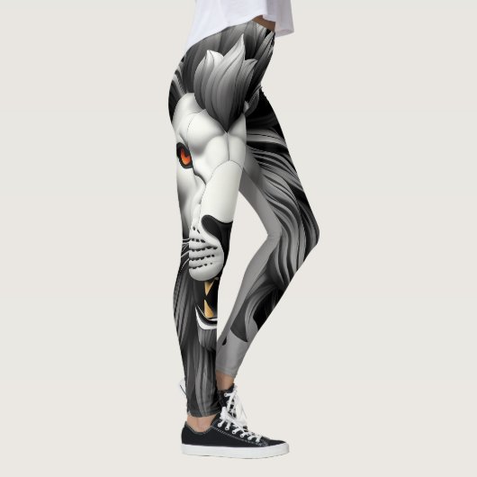 シルバーライオンズヘッドデザイン レギンス (右)