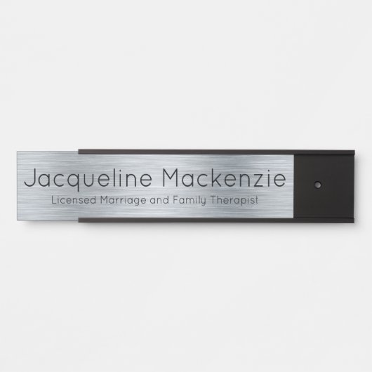 シルバーライセンス結婚と家族セラピスト サインプレート (正面)