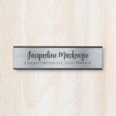 シルバーライセンス結婚と家族セラピスト サインプレート (正面)