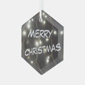 シルバーライツきらめくクリスマスガラスオーナメント ガラスオーナメント (正面左)