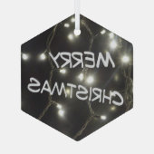 シルバーライツきらめくクリスマスガラスオーナメント ガラスオーナメント (裏面)