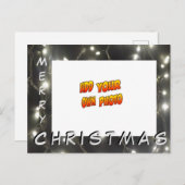 シルバーライツクリスマスフォトポストカードの追加 ポストカード (正面/裏面)