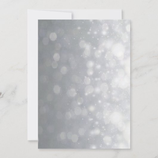 シルバーライトとグリッター 招待状 (裏面)