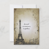 シルバーライトエッフェルタワー日付を保存 セーブザデート (裏面)