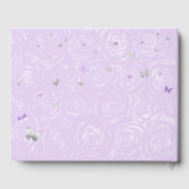 シルバーライトパープルバラエレガント写真キンセアニェラ ゲストブック (裏面)