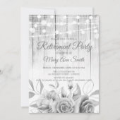 シルバーライト&フラワーズリタ素朴イアメントパーティー 招待状 (正面)