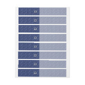 シルバーライブラ〔占星術の〕十二宮図サインオンブルーデジタル迷彩柄 ラップアラウンド宛名ラベル (シート)