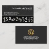 シルバーライン簿記番号シンボル 名刺 (正面/裏面)