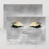 シルバーラッシュエクステ メイクアップ認定証 ギフト (正面/裏面)