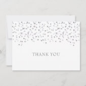 シルバーラブハーツのコンフェッティ サンキューカード (正面)