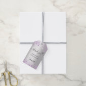 シルバーラベンダーがハートの感謝を輝かせてくれる ギフトタグ (より糸付き)