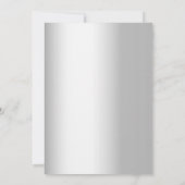 シルバーラベンダーの花模様結婚式の日付を保存 セーブザデート (裏面)