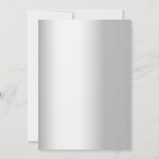 シルバーラベンダーの花模様結婚式の日付を保存 セーブザデート (裏面)