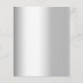 シルバーラベンダーの花模様結婚式の日付を保存 チラシ (裏面)