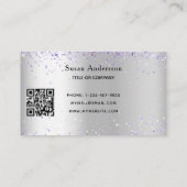 シルバーラベンダーQRコード 名刺 (裏面)