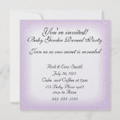 シルバーラムベビージェンダーパーティー招待客 招待状 (裏面)