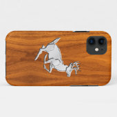 シルバーランニングの鹿オンチークデコール Case-Mate iPhoneケース (裏面(横))