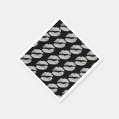 シルバーリップキス美しいメイクアップバースデーパーティー スタンダードカクテルナプキン (角)