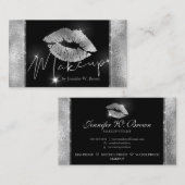 シルバーリップメイクアップリップエレガントラグジュアリー 名刺 (正面/裏面)