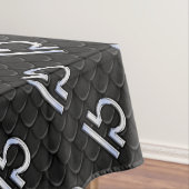 シルバーリブラ〔占星術の〕十二宮図サインスネークスキンスタイル テーブルクロス (インサイチュ)