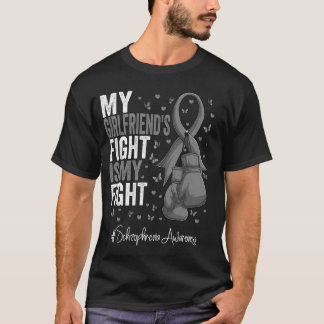 シルバーリボンガールフレンド統合失調症認識度 Tシャツ