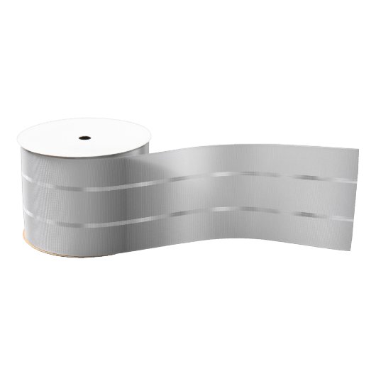 シルバーリボンボウブライダルシャワー グログランリボン (リール)