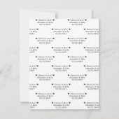 シルバーリボン結婚バナー座席表 招待状 (裏面)