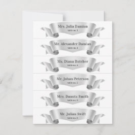 シルバーリボン結婚バナー座席表 招待状