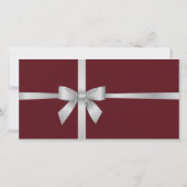 シルバーリボン結婚ブルゴーニュ サンキューカード (裏面)