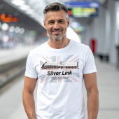 シルバーリンク LNERクラスA4機関車プロフィールフラグ Tシャツ
