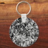 シルバーリングの背景テクスチャ キーホルダー (正面)