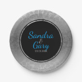 シルバーリングや輪付きシルバーダマスク黒丸 ペーパープレート (正面)