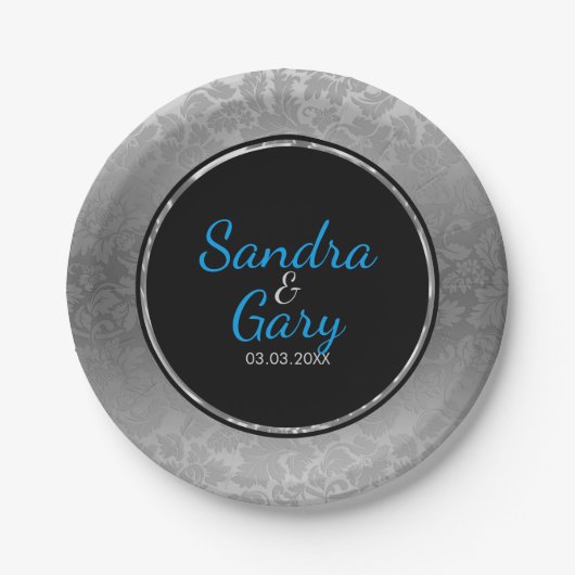 シルバーリングや輪付きシルバーダマスク黒丸 ペーパープレート (正面)