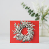 シルバーリースクリスマスポストカード ポストカード (スタンド正面)