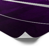 シルバーリーフの渦巻き紫結婚の座席表 ポスター (角)