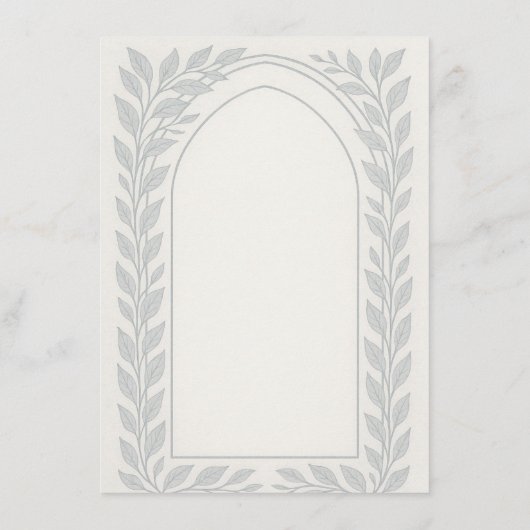 シルバーリーフエルフ結婚ェン – ウッドランドテーマ エンクロージャーカード (裏面)